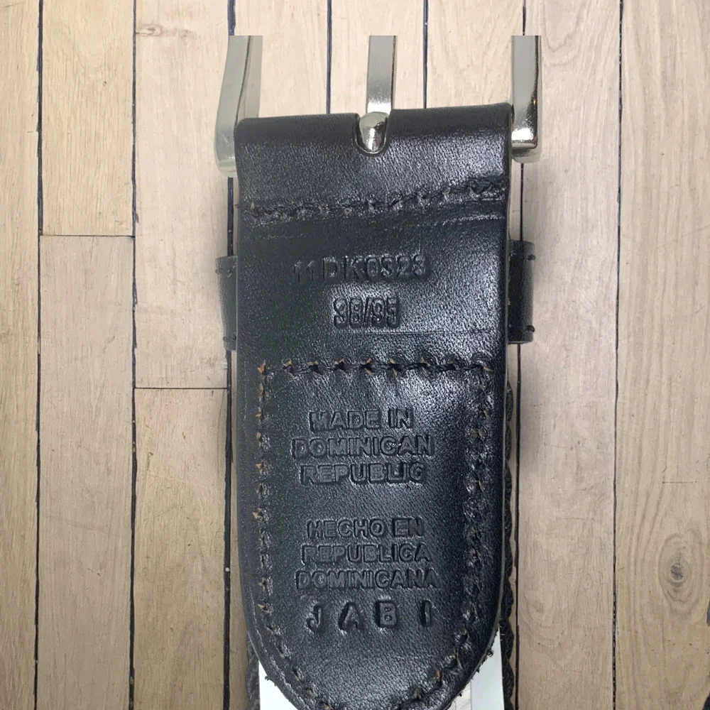 Vintage Y2K Dockers Men's Sz 38 Black Braided Twill Belt Silver Hardware